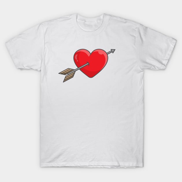 ARROW TO THE HEART T-Shirt by fflat hds